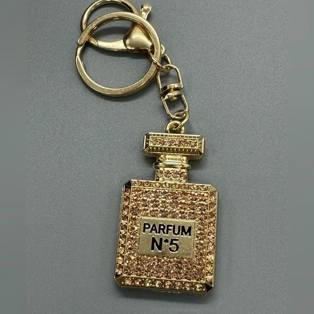 BAG CHARM Perfume Champagne Crystal Rhinestones
